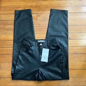 Zara Black Leather Pants